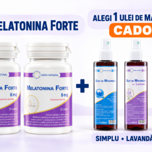 Pachet Somn & Relaxare – 2 Melatonina Forte + Ulei de Magneziu CADOU la alegere